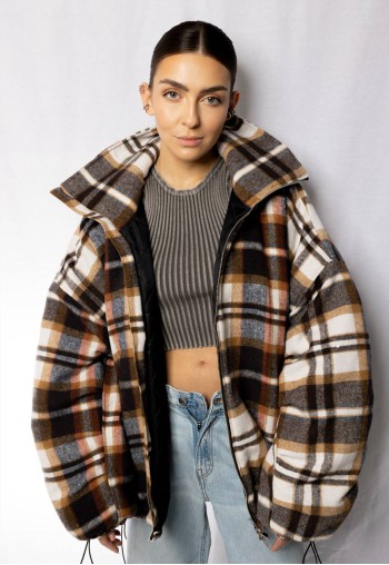 Bomber oversize terra jacket