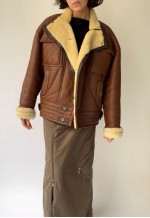 Vintage Brown Shearling Jacket