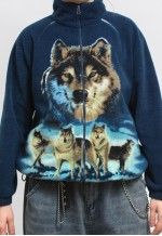Fleece vintage jacket Wolves women size M